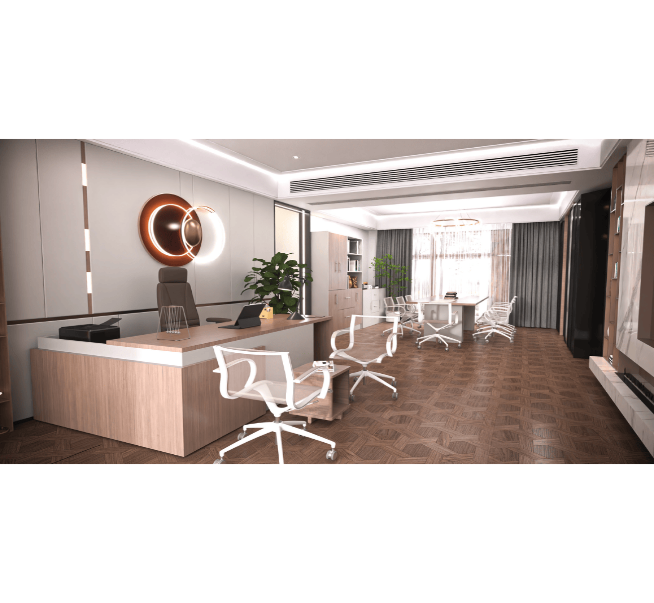 Trends Executive Desk with Side Unit (180–240 cm)