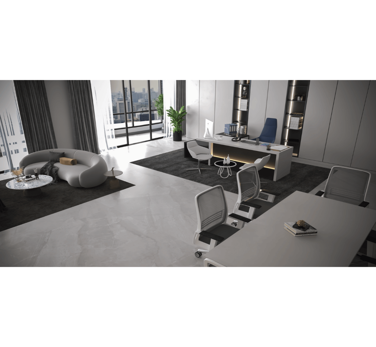 Aero Executive Desk with Side Unit – Multiple Sizes