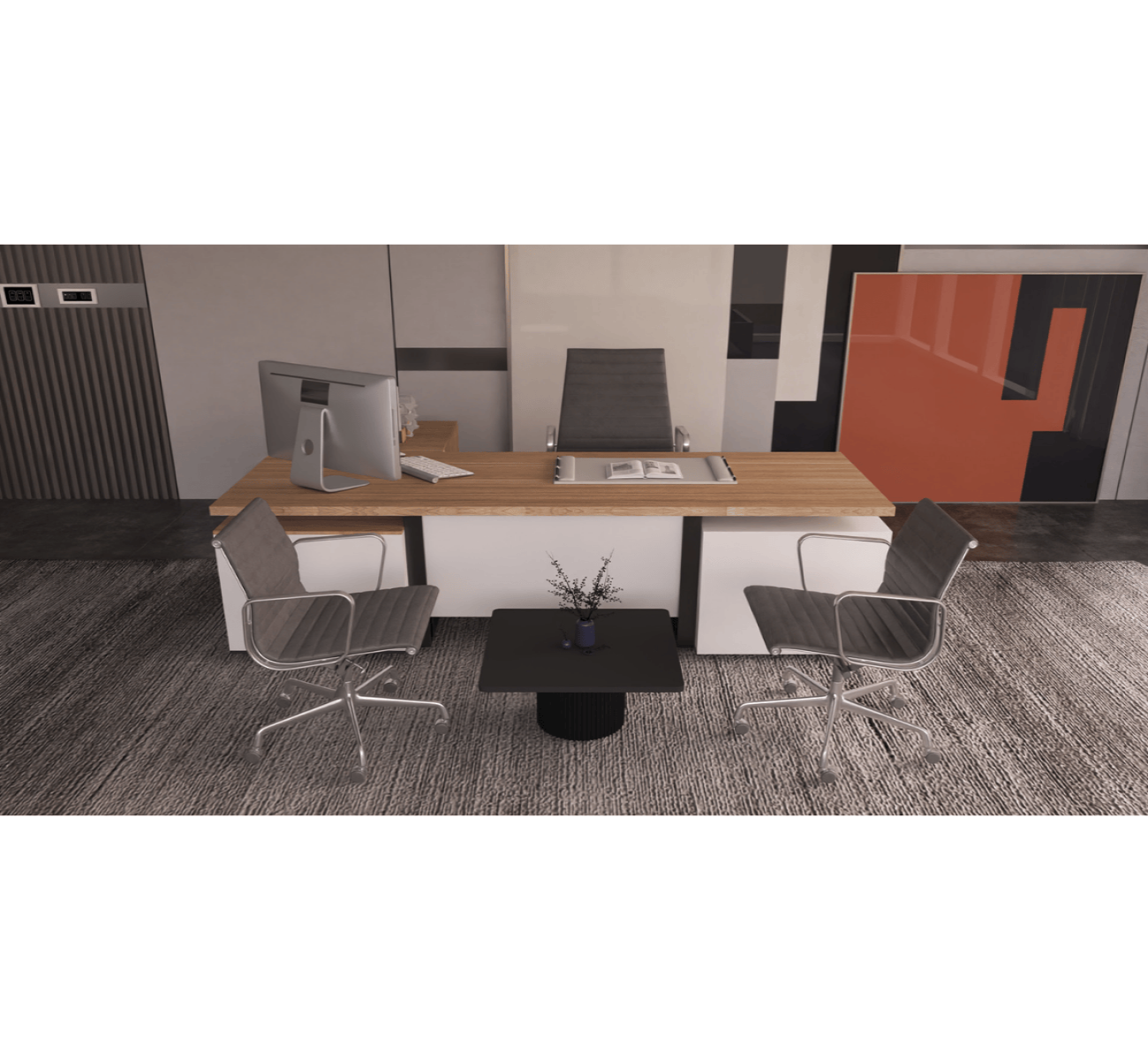 Maven Executive Desk with Side Unit