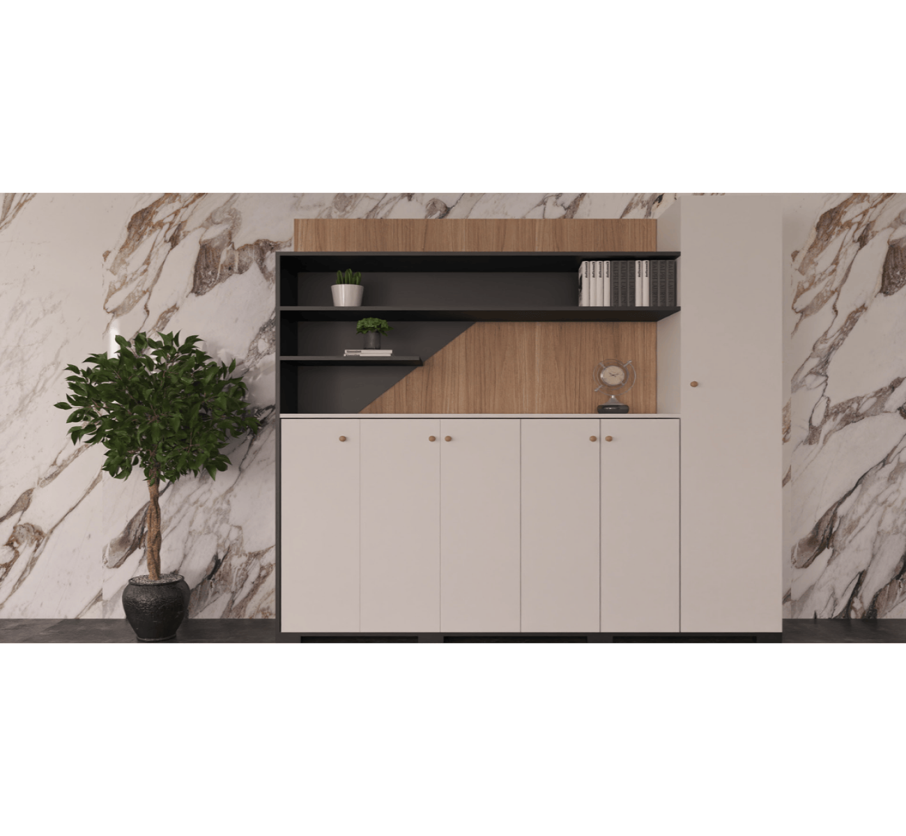 Maven Storage Cabinet with Hutch