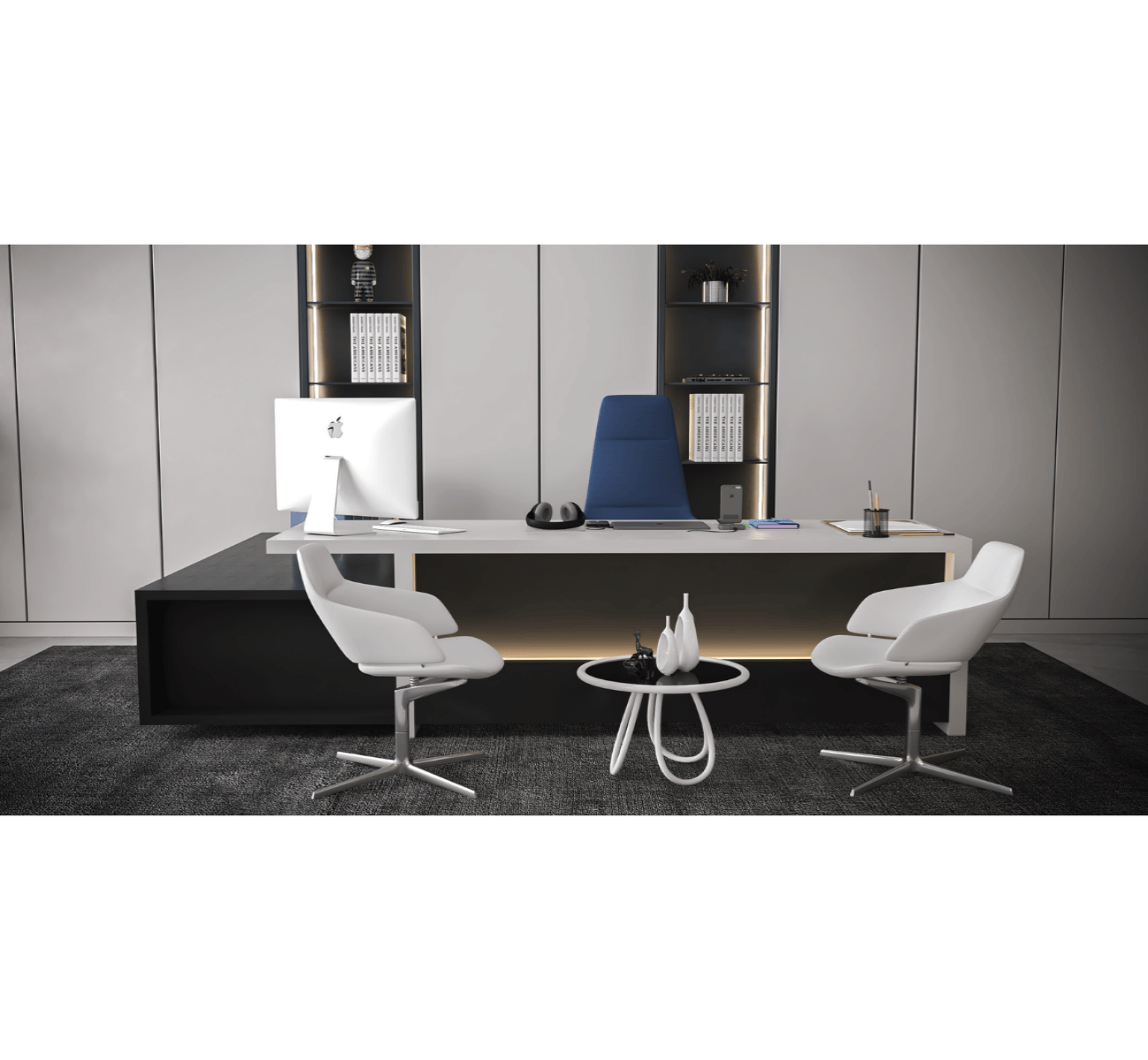 Aero Executive Desk with Side Unit – Multiple Sizes