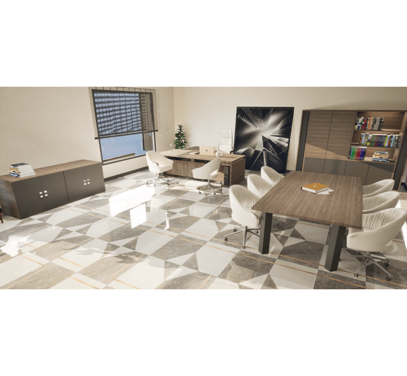 Altaes Executive Desk with Side Unit (Multiple Sizes)