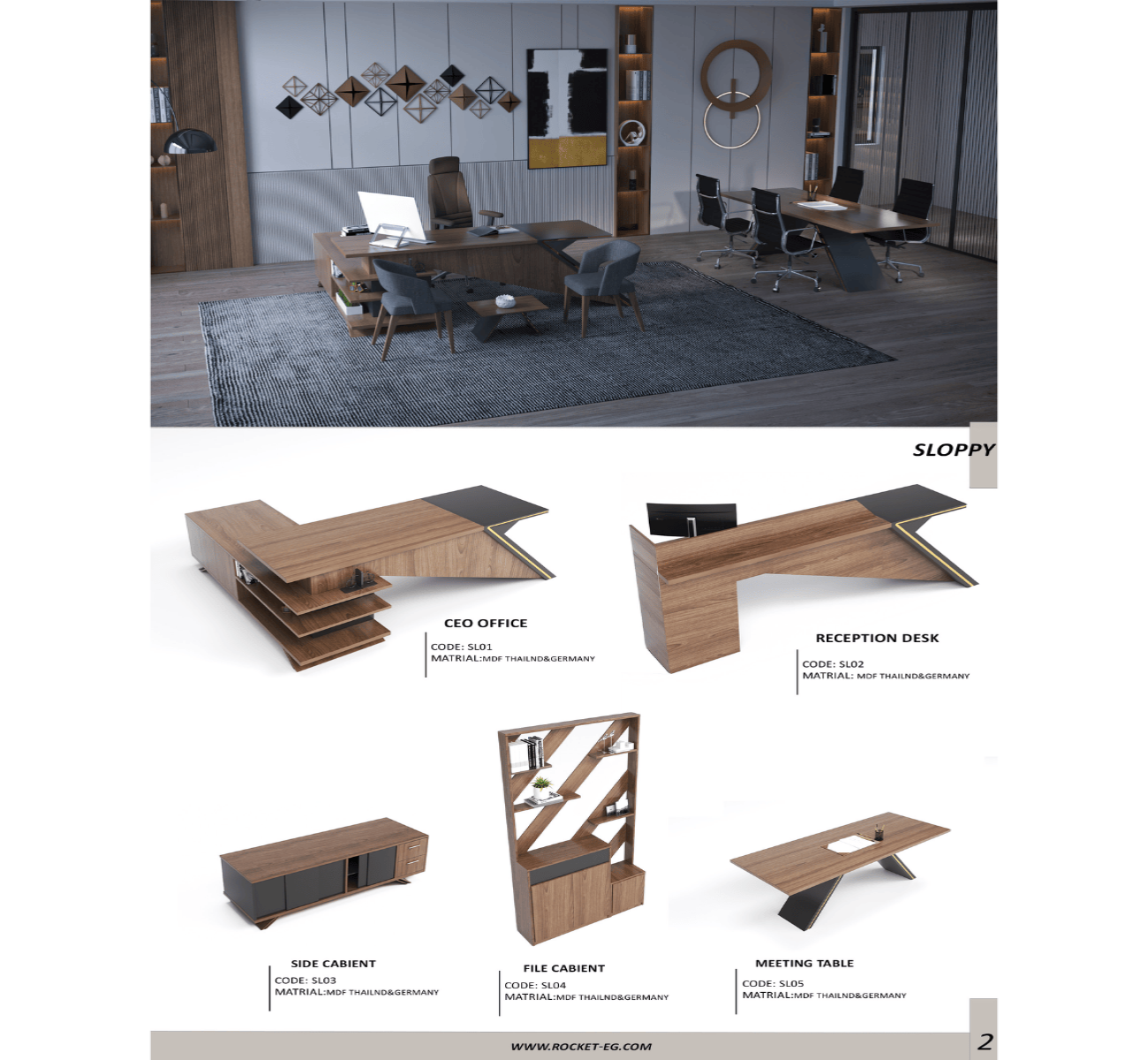 Slopy Meeting Table – Multiple Sizes