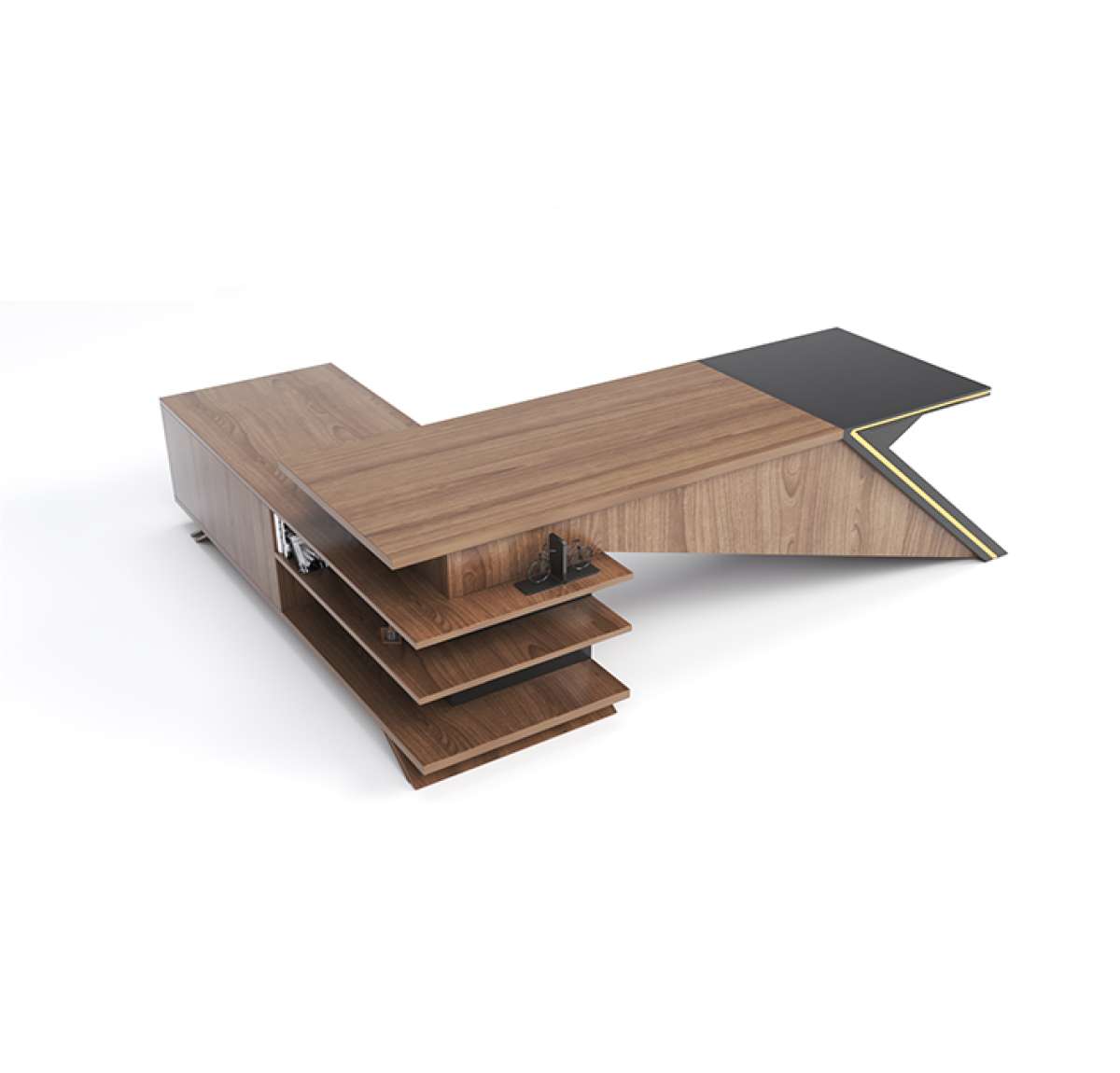Slopy Executive Desk with Side Unit – Multiple Sizes