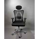 Ergonomic Office Chair M13 White – Mesh Manager Chair with Headrest, Adjustable Armrests, Swivel & Wheels