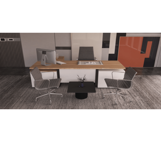 Maven Executive Desk with Side Unit